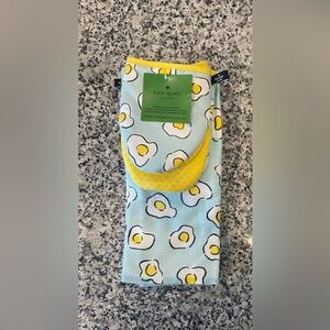 Kate Spade New York Kitchen Towels and Oven Mitt Set of 4 Fried Eggs